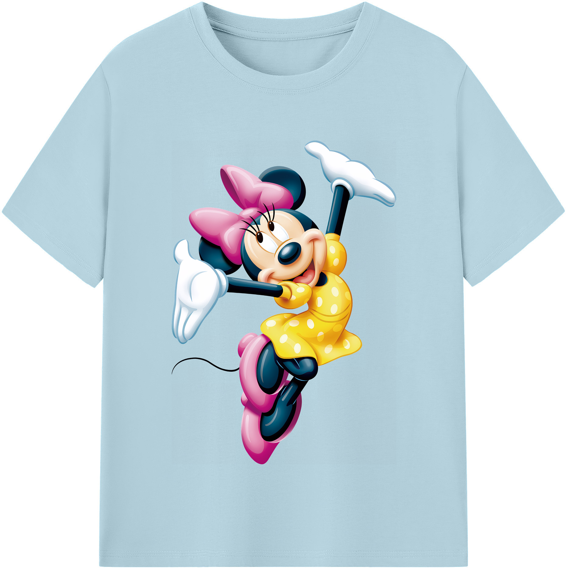 （画像用） ミッキーマウス Mickey Mouse 綿100％半袖Tシャツ（フロントプリント）